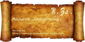 Mazurek Zseraldina névjegykártya